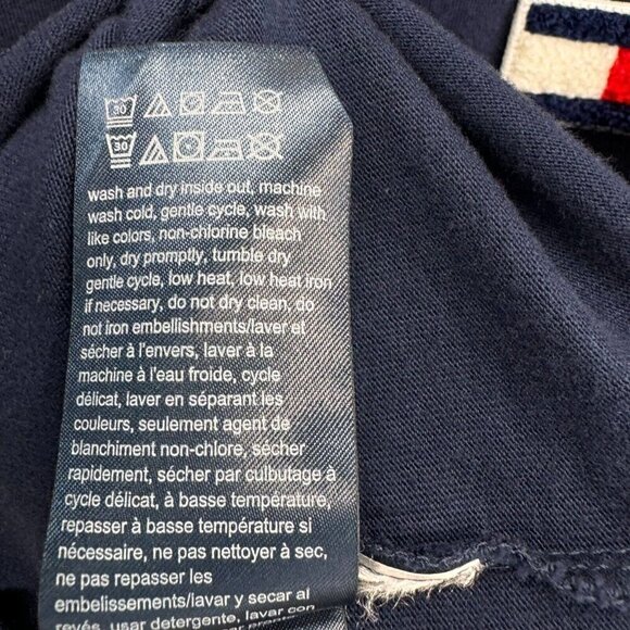 Tommy Hilfiger Denim Crop Top Pullover Crew Neck Long Sleeve Womens Blue Sze XXL - Picture 6 of 8